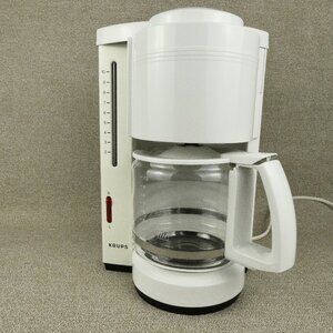 Krups Coffee Maker Type 192 10 Cup White 120V 850W Made in Mexico - TESTED WORKS